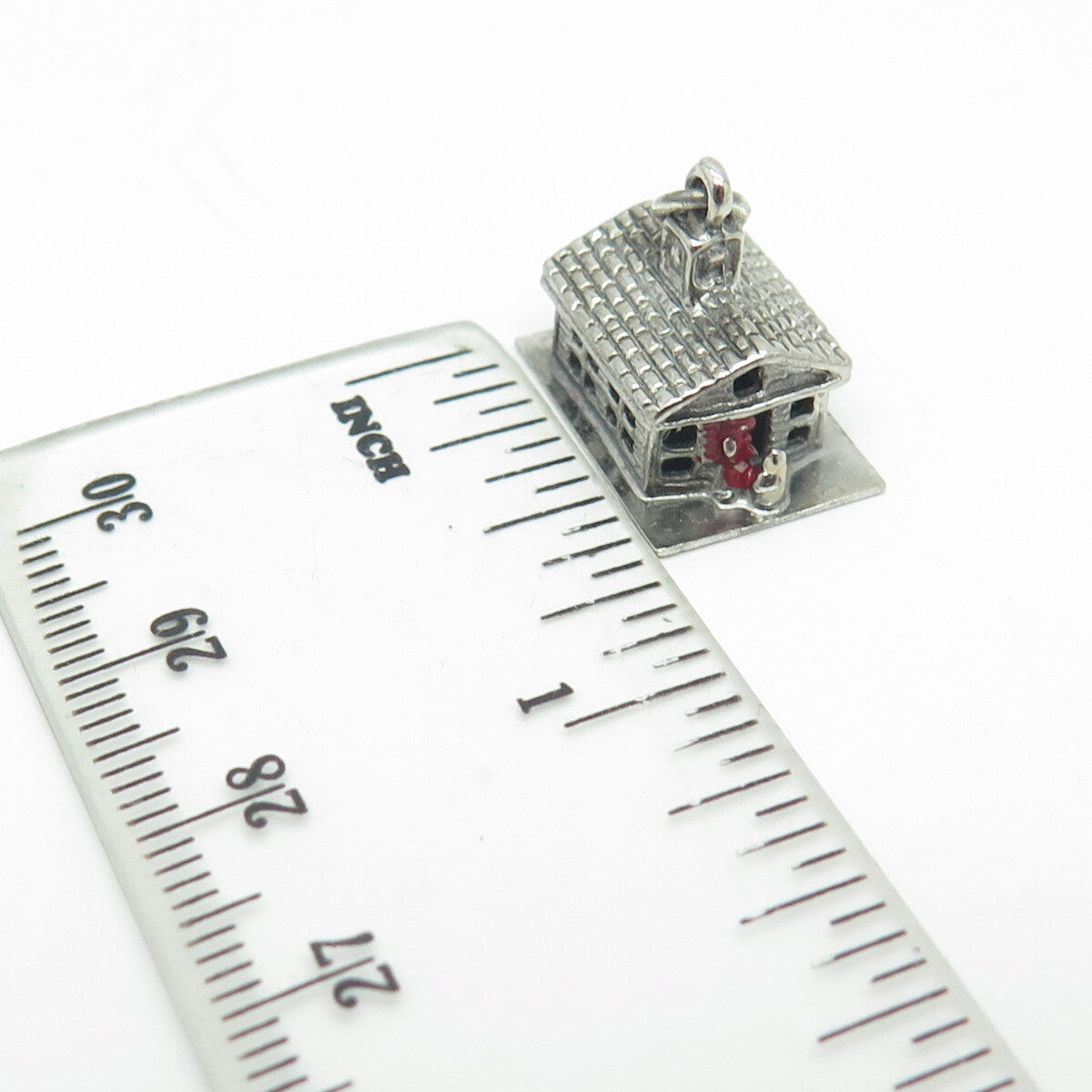 M&M 925 Sterling Silver Vintage Enamel Sheridan Terrace PTA School Pendant
