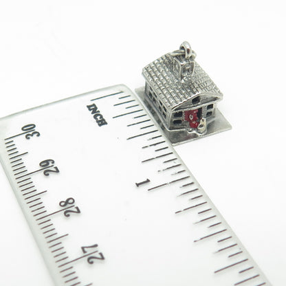 M&M 925 Sterling Silver Vintage Enamel Sheridan Terrace PTA School Pendant