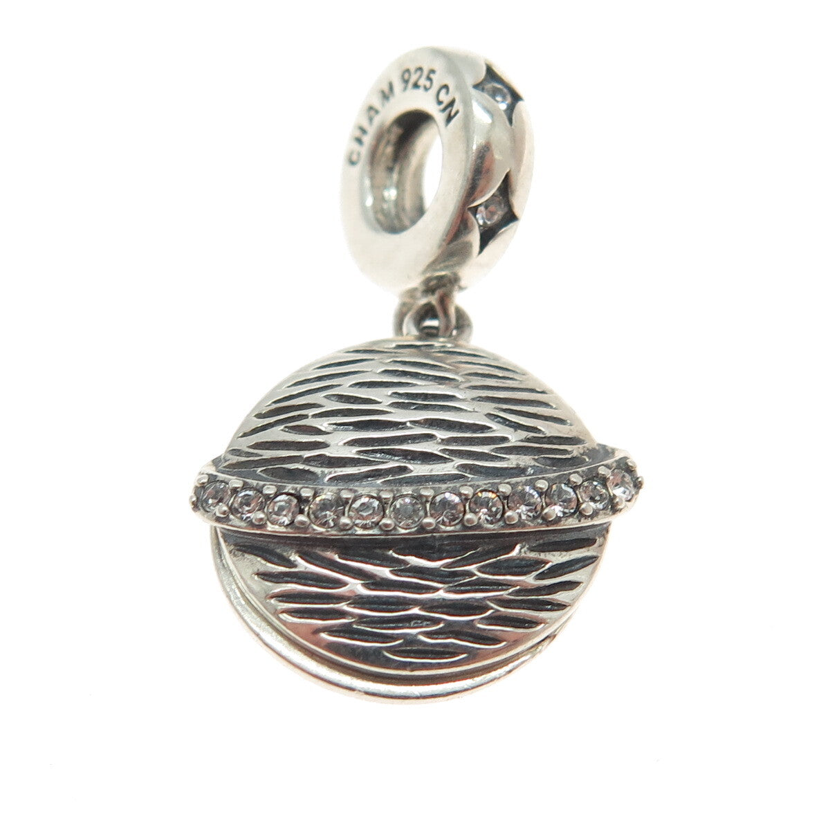 CHAMILIA 925 Sterling Silver C Z "You Are My Universe" Slide Dangling Charm