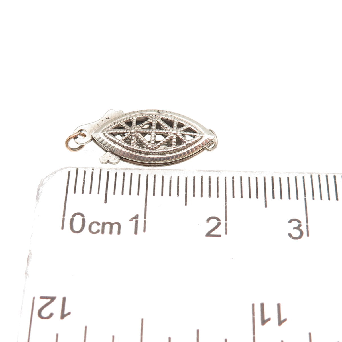 925 Sterling Silver Antique Art Deco Bracelet / Necklace Lock Clasp