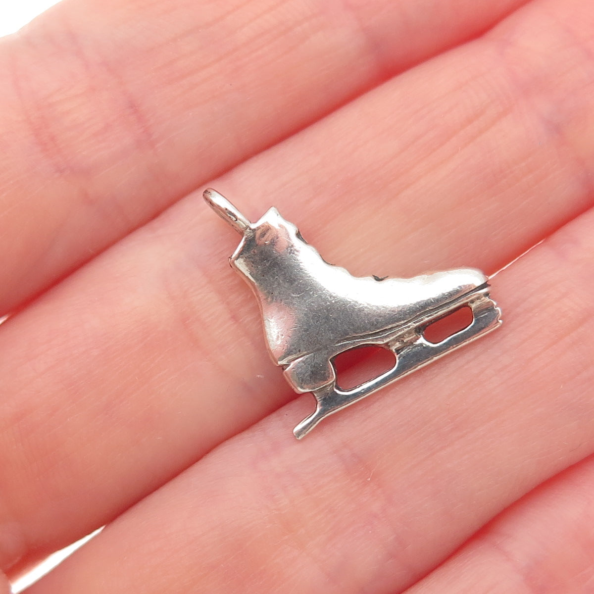 Peter Stone 925 Sterling Silver Vintage Ice Skating Mini Charm Pendant