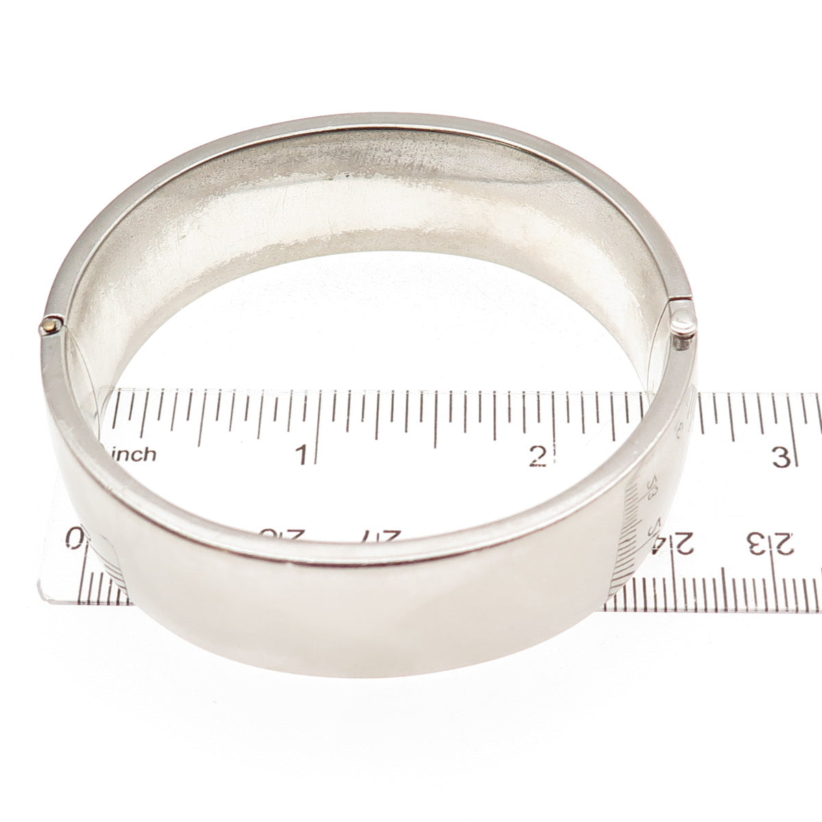 Carl Art 925 Sterling Silver Antique Art Deco Floral Bangle Bracelet 7.25"