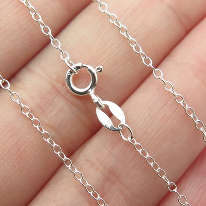 925 Sterling Silver Cable Chain Necklace 18"