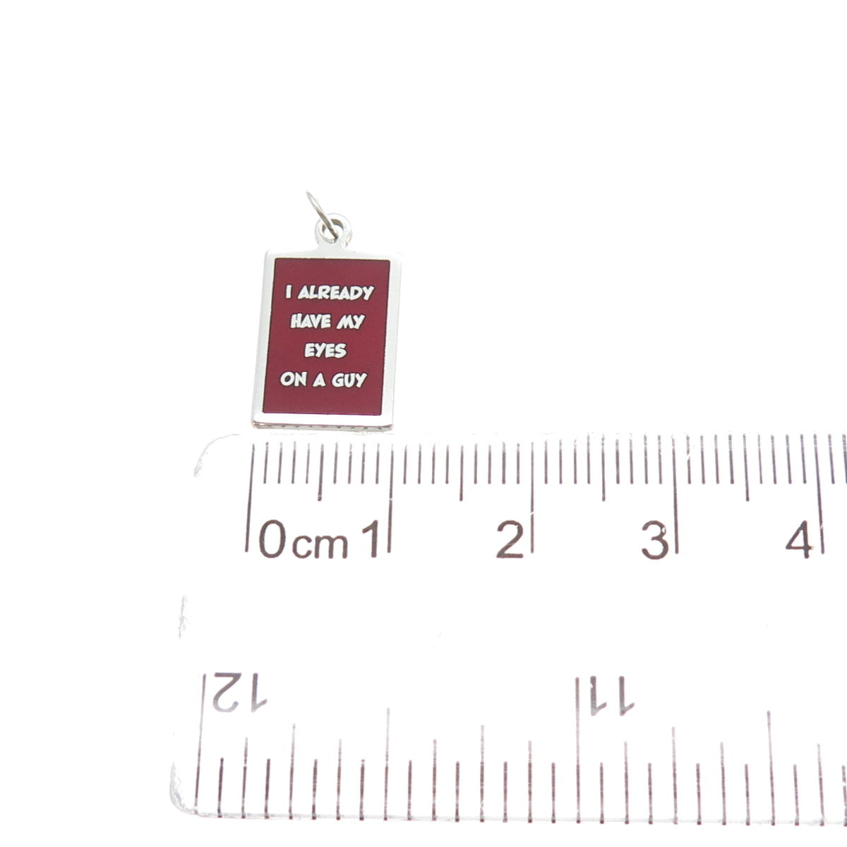 925 Sterling Silver Enamel I Already Have My Eyes On A Guy Minimalist Pendant