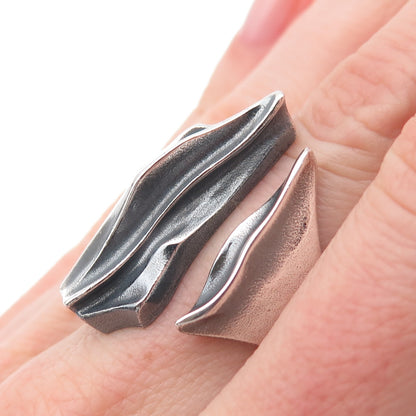LAPPONIA 925 Sterling Vintage 1979 Finland Modernist Adjustable Ring Size 6.25