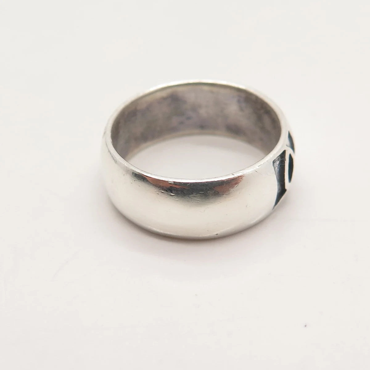 925 Sterling Silver Vintage Ichthys Fish Band Ring Size 5