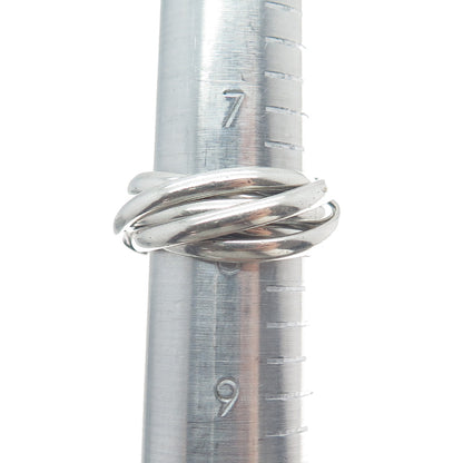 925 Sterling Silver Vintage Mexico Interlocked Six-Band Ring Size 8