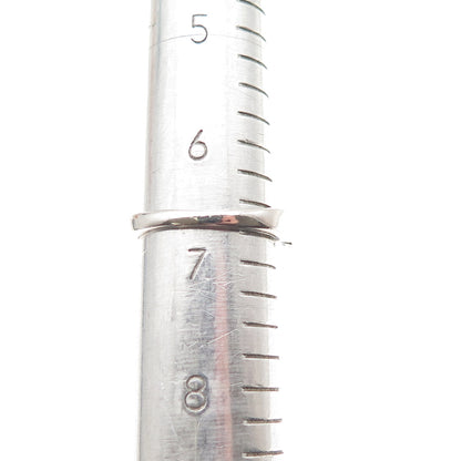 925 Sterling Real Round-Cut Diamond & Triangle-Cut Tanzanite Love Ring Size 6.75