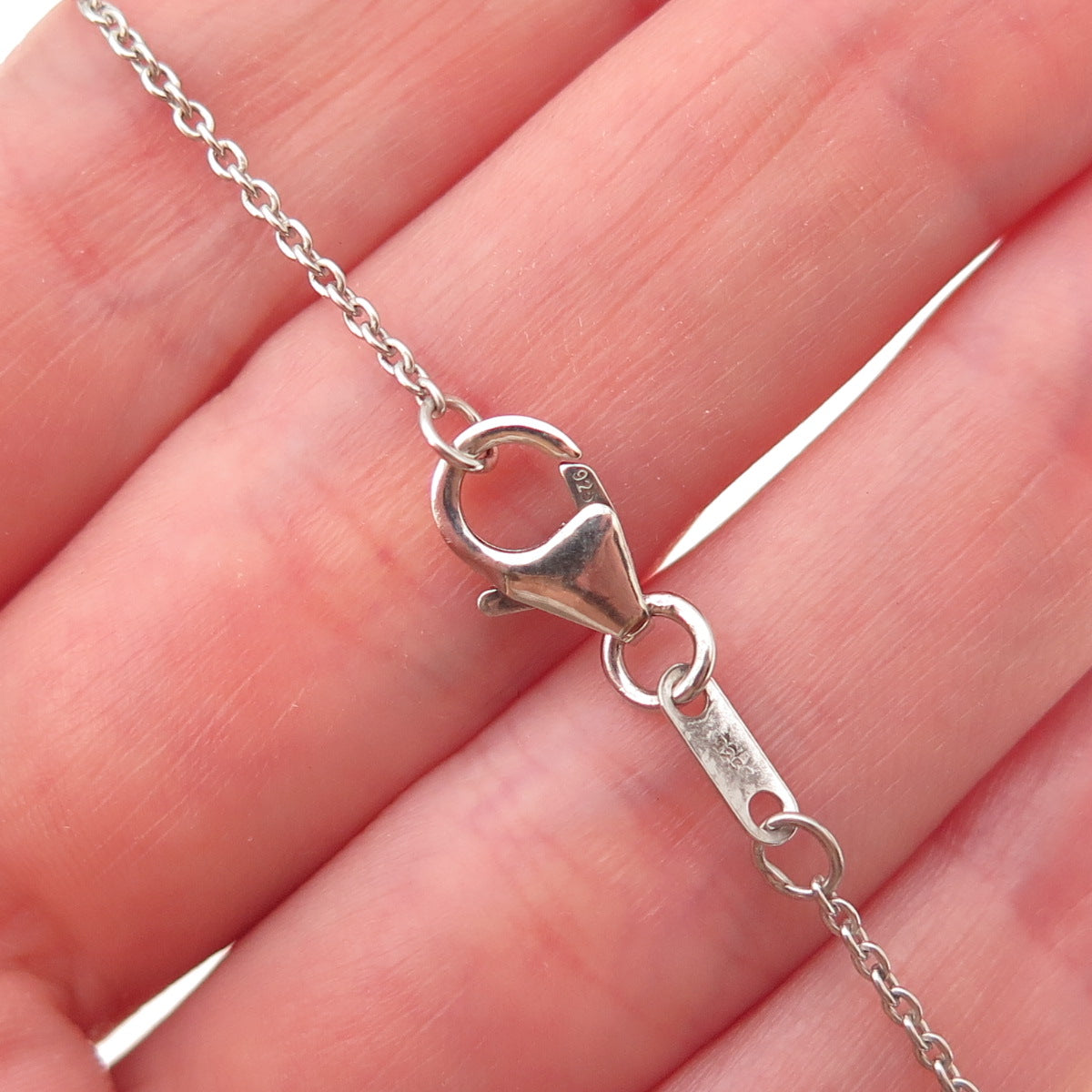 D'Joy 925 Sterling Silver 2-Tone Real Turquoise Cable Chain Necklace 20"