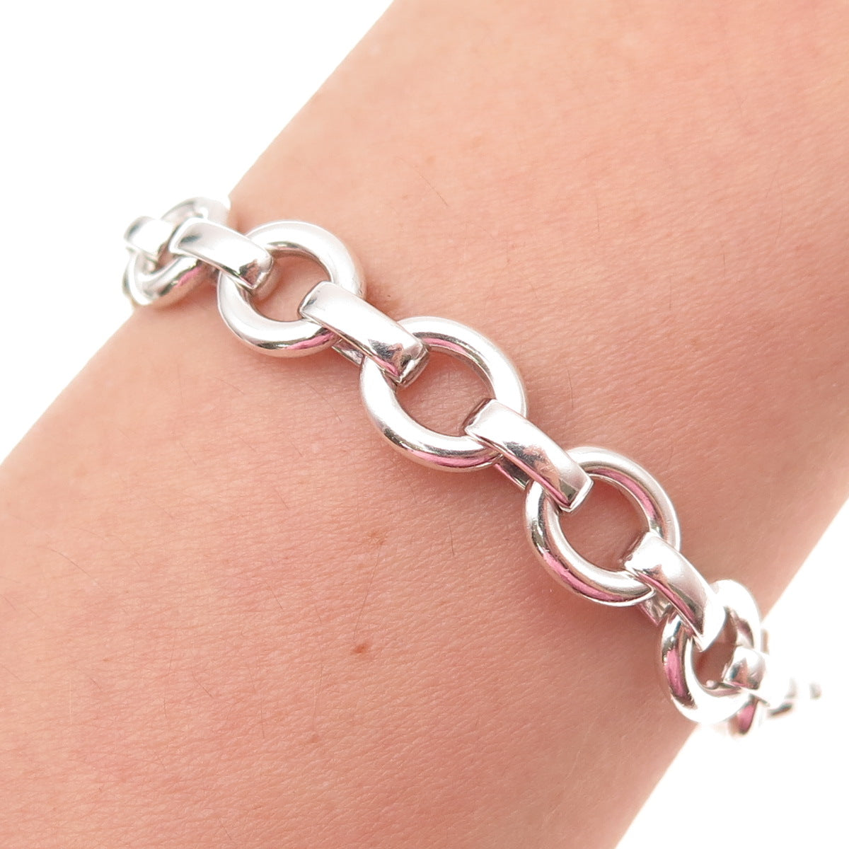 Tiffany & Co. 925 Sterling Silver Vintage Sevillana Oval Link Bracelet 7.75"