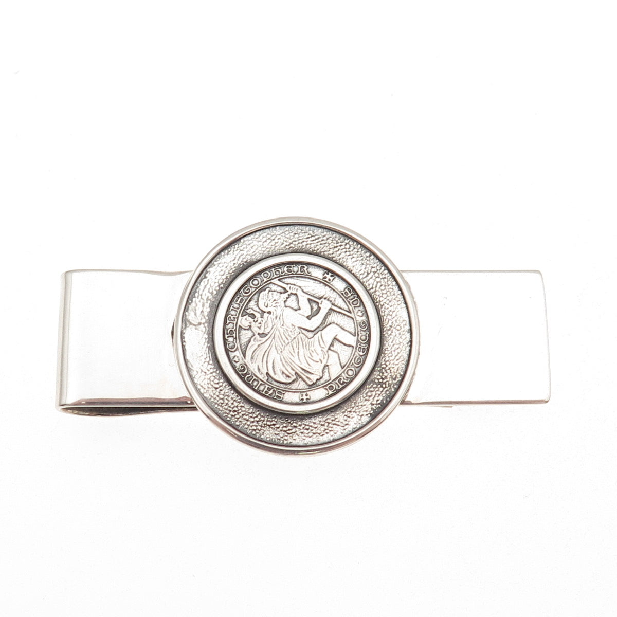 Charles Thomae 925 Sterling Silver Vintage St. Christopher Money Clip