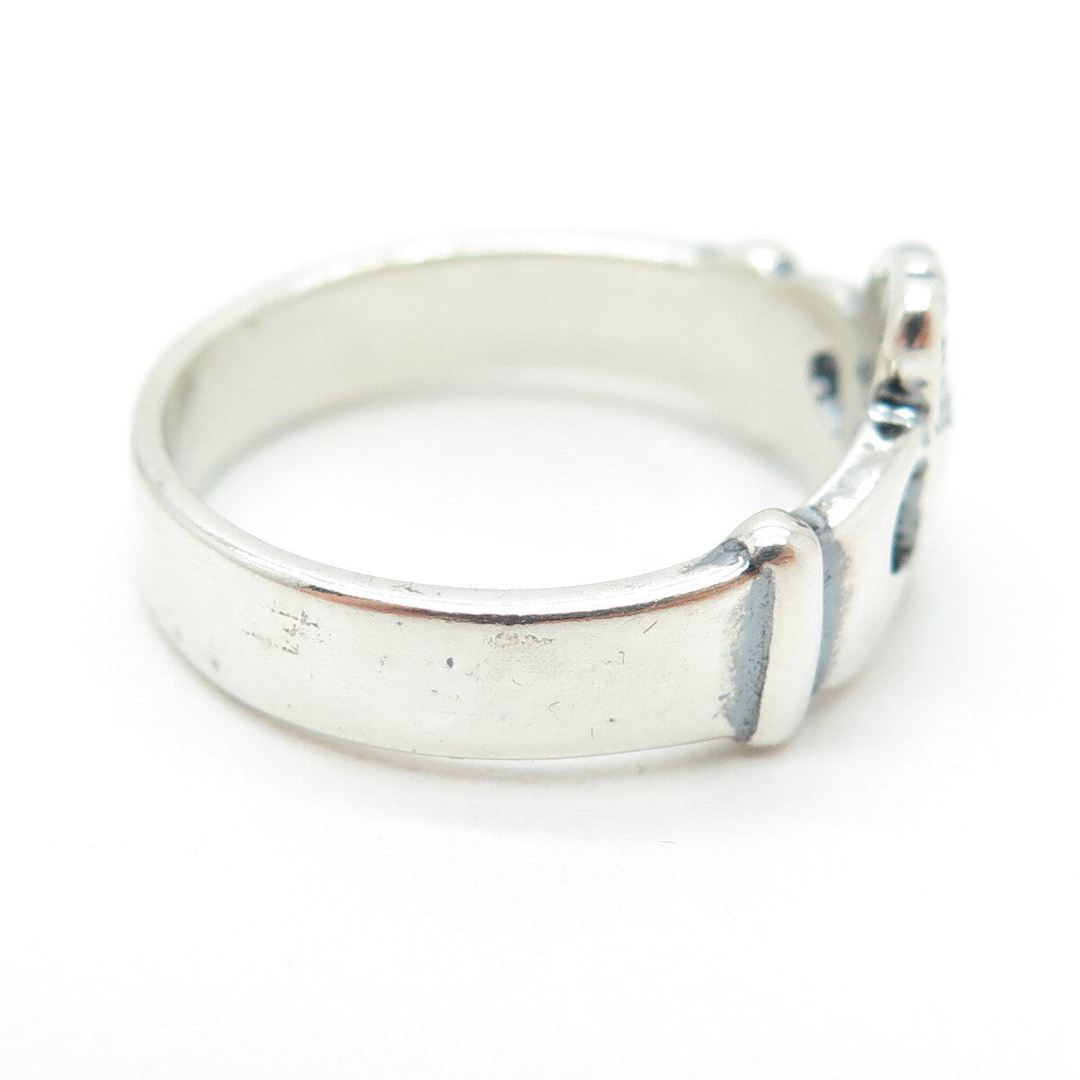925 Sterling Silver Vintage Irish Claddagh Ring Size 9.25