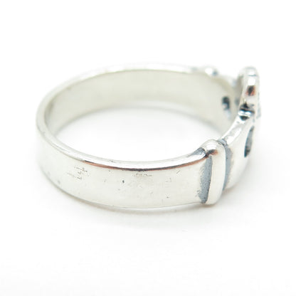 925 Sterling Silver Vintage Irish Claddagh Ring Size 9.25