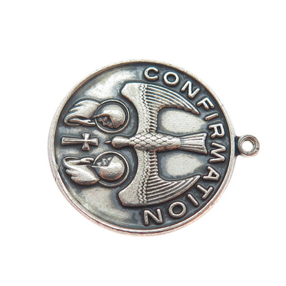 GRIFFITH & SONS CO. Sterling Silver Antique Art Deco Confirmation Charm Pendant