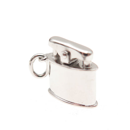 Art's Elegance 925 Sterling Silver Antique Art Deco Lighter 3D Charm Pendant