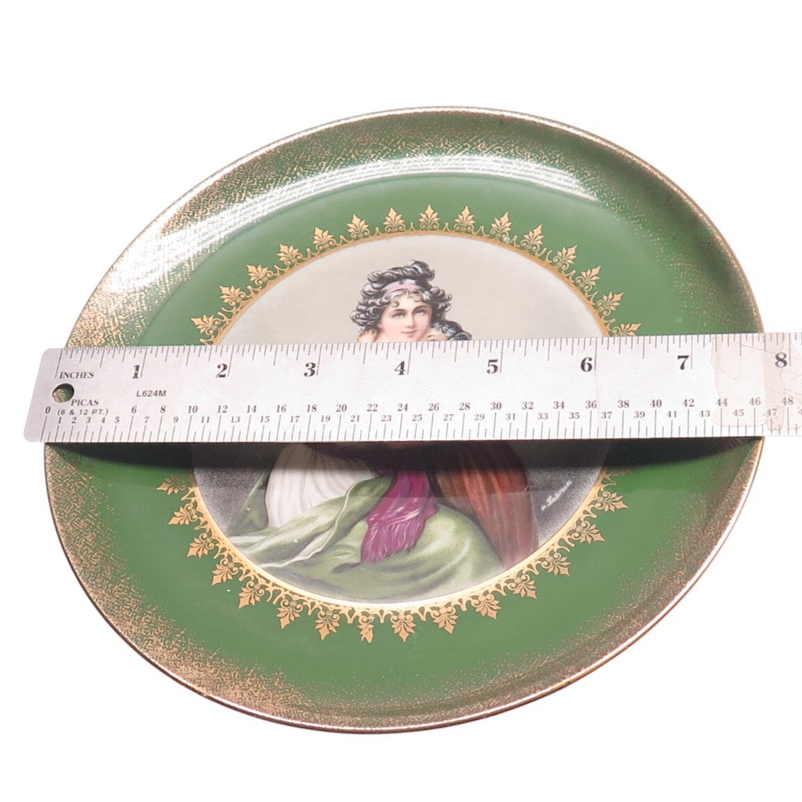 IMPERIAL Antique Germany Vigee Le Brun Hand Painted Porcelain Cabinet Plate