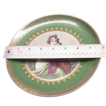 IMPERIAL Antique Germany Vigee Le Brun Hand Painted Porcelain Cabinet Plate