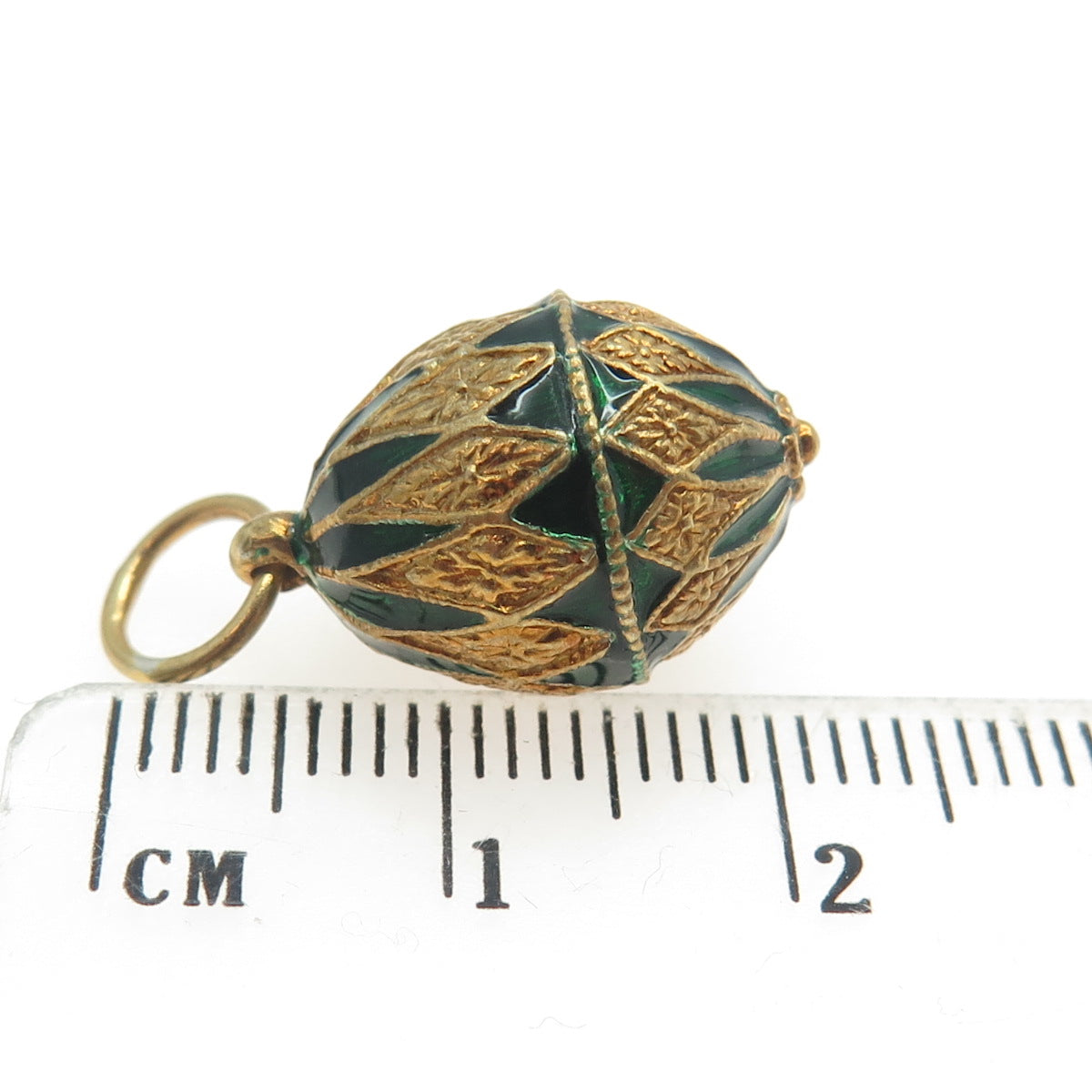 RAFKA Retired 925 Sterling Silver Vermeil Enamel Royal Easter Egg Charm Pendant