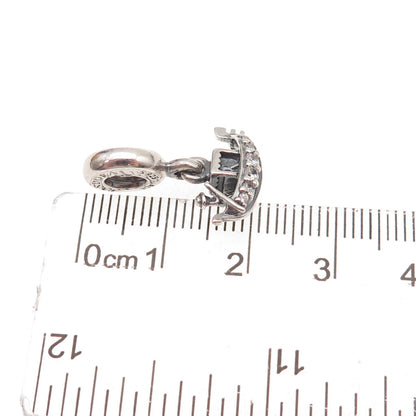 Pandora 925 Sterling Silver C Z Venice Gondola Dangle Charm