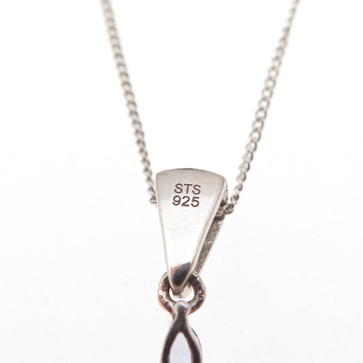 Chuck Clemency 925 Sterling Silver Real Tanzanite Cross Cuban Chain Necklace 20"