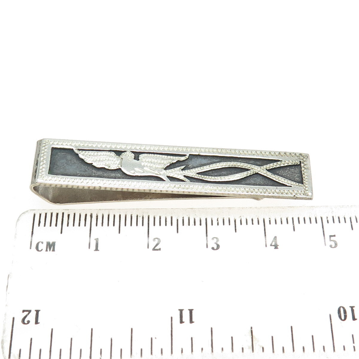 900 Silver Vintage Guatemala Phoenix Bird Tie Clip