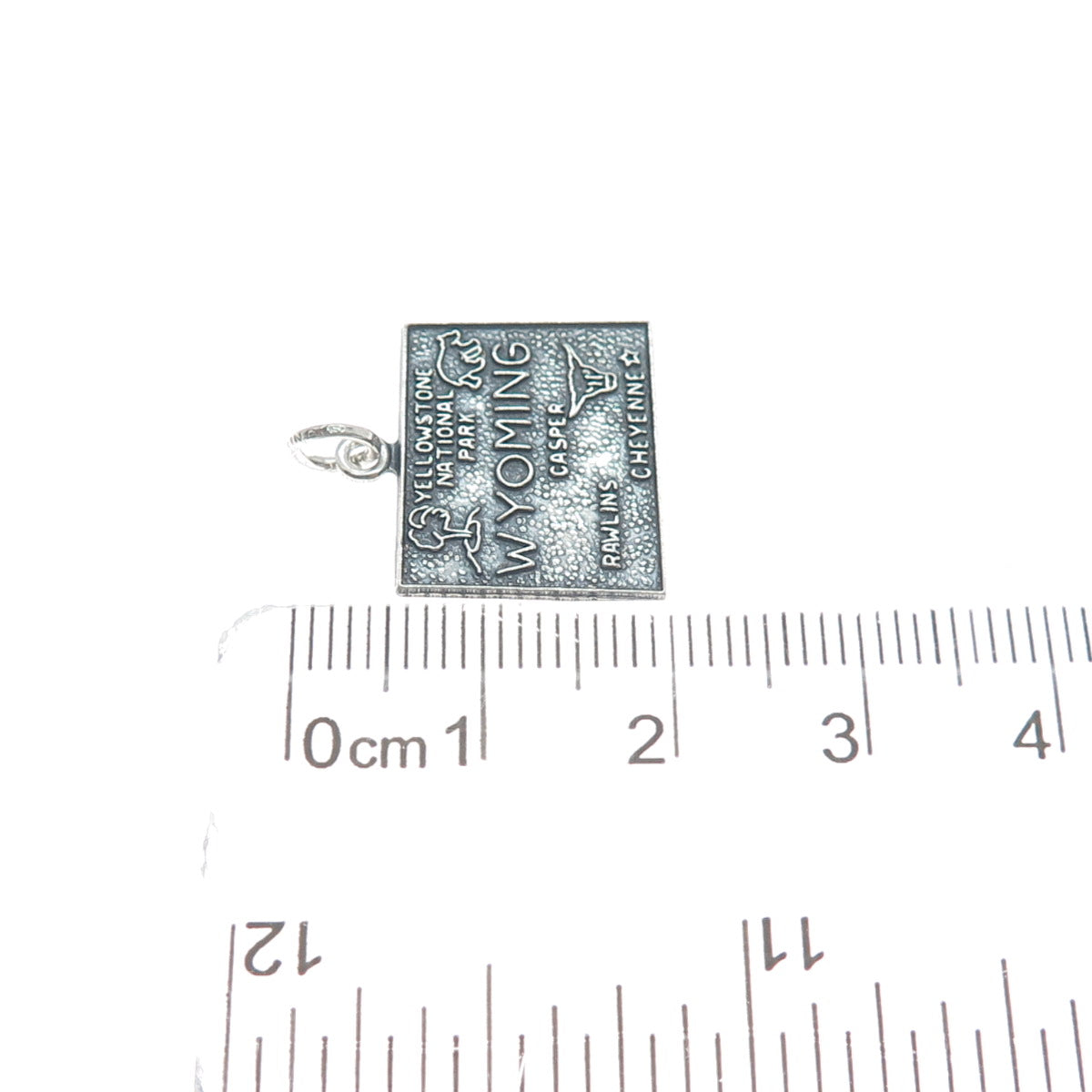 FRENCH & FRANKLIN Sterling Silver Vintage Wyoming Oxidized Minimalist Pendant