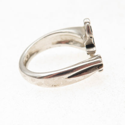 Swank 925 Sterling Silver Vintage Sagittarius Zodiac Adjustable Ring Size 8.5