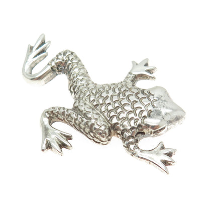 925 Sterling Silver Vintage Mexico Frog For Good Luck Pin Brooch