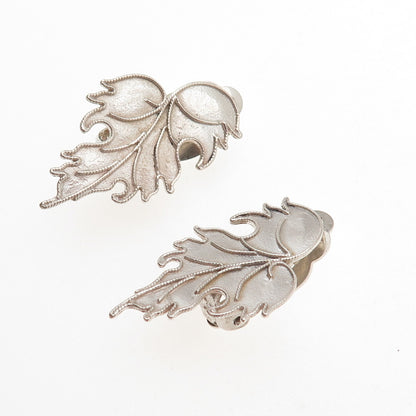 MMA Metropolitan Museum of Art Sterling Silver Vintage Floral Clip On Earrings