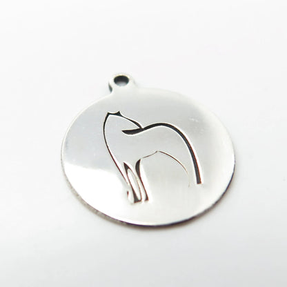 925 Sterling Silver USA Two In Town Horse Charm Pendant