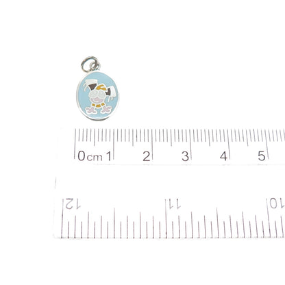 925 Sterling Silver Vintage Enamel Cartoon Character Toddler Minimalist Pendant