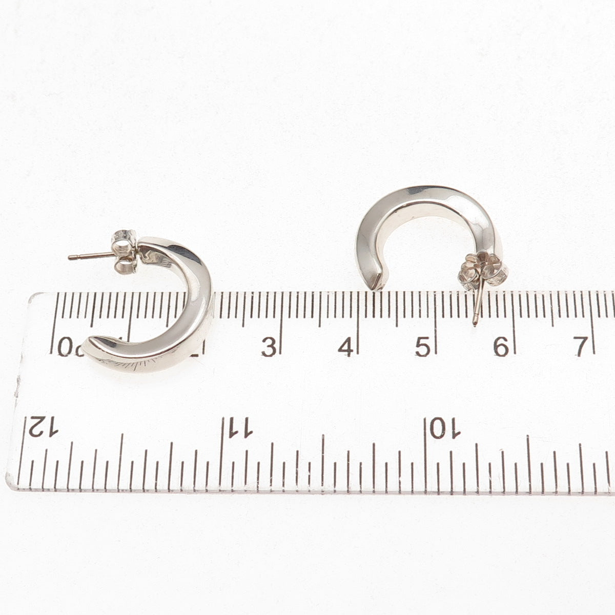 Tiffany & Co. 925 Sterling Silver Vintage Twisted Hoop Earrings