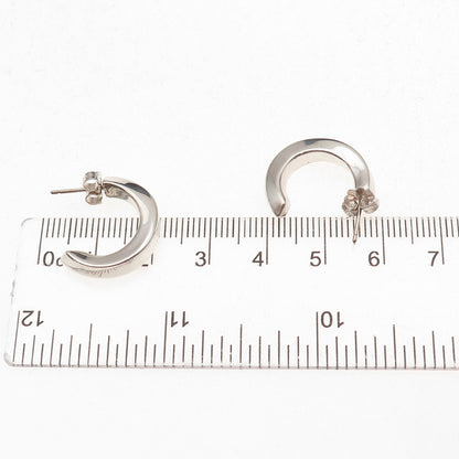 Tiffany & Co. 925 Sterling Silver Vintage Twisted Hoop Earrings