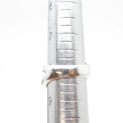 925 Sterling Silver Vintage Knot Modernist Cocktail Ring Size 8.25