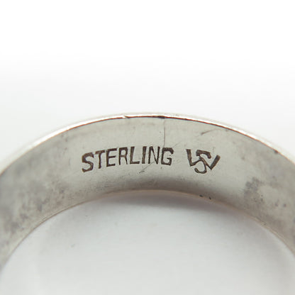 J.D. SCHLANG CO. 925 Sterling Silver Vintage Classic Wedding Band Ring Size 6