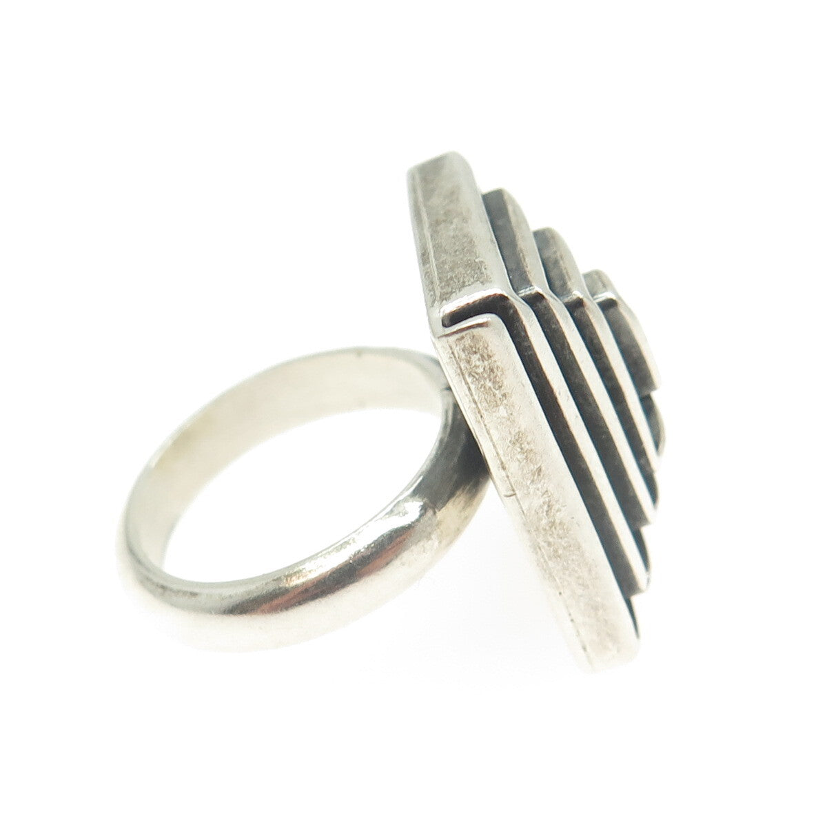 DOMINIQUE DINOUART 925 Sterling Silver Vintage Mexico Spiral/Maze Ring Size 6.5