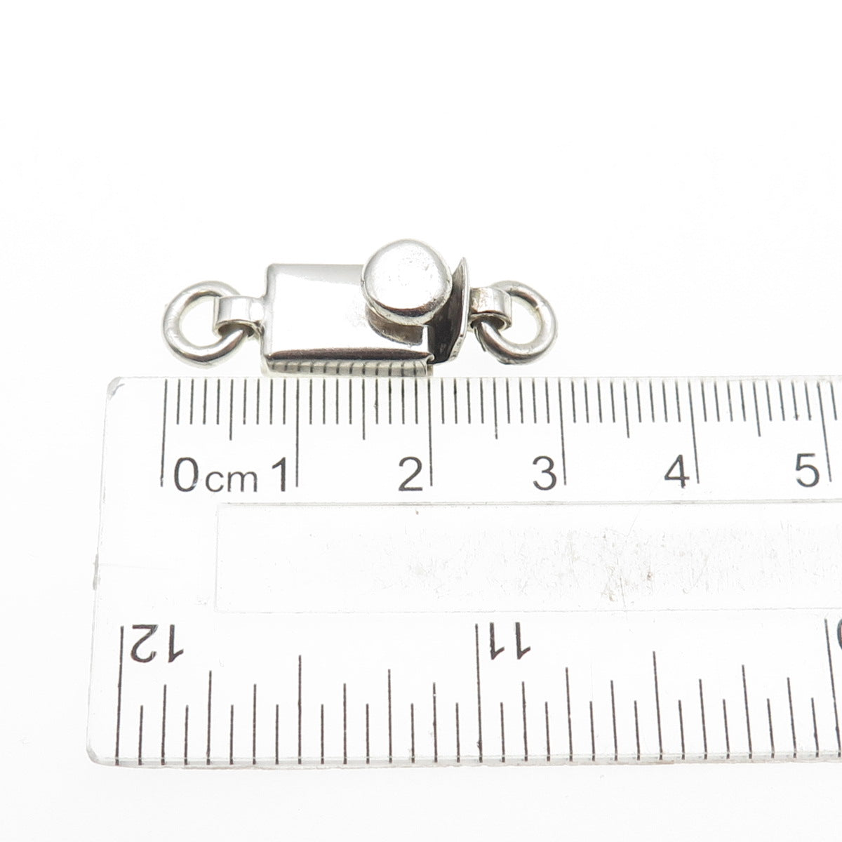 925 Sterling Silver Vintage Bracelet / Necklace Box Lock Clasp