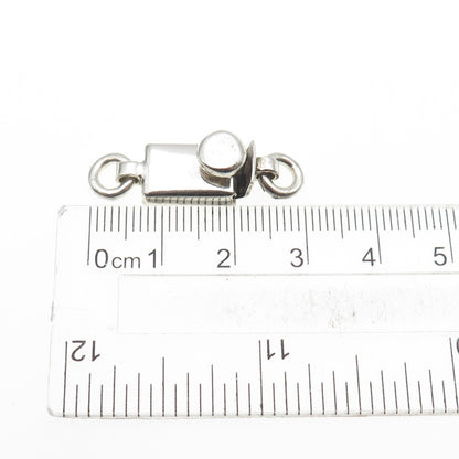 925 Sterling Silver Vintage Bracelet / Necklace Box Lock Clasp