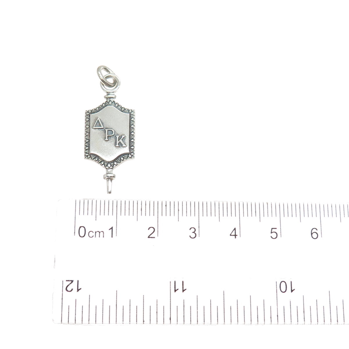 925 Sterling Silver Vintage Delta Pi Kappa Sorority Key Charm Pendant