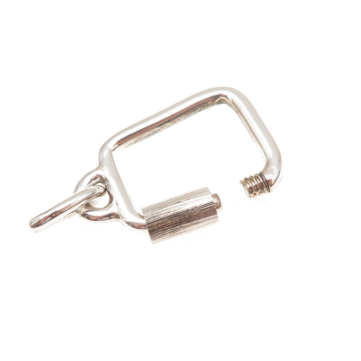 925 Sterling Silver Vintage Mexico Bracelet / Necklace Carabiner Lock Clasp