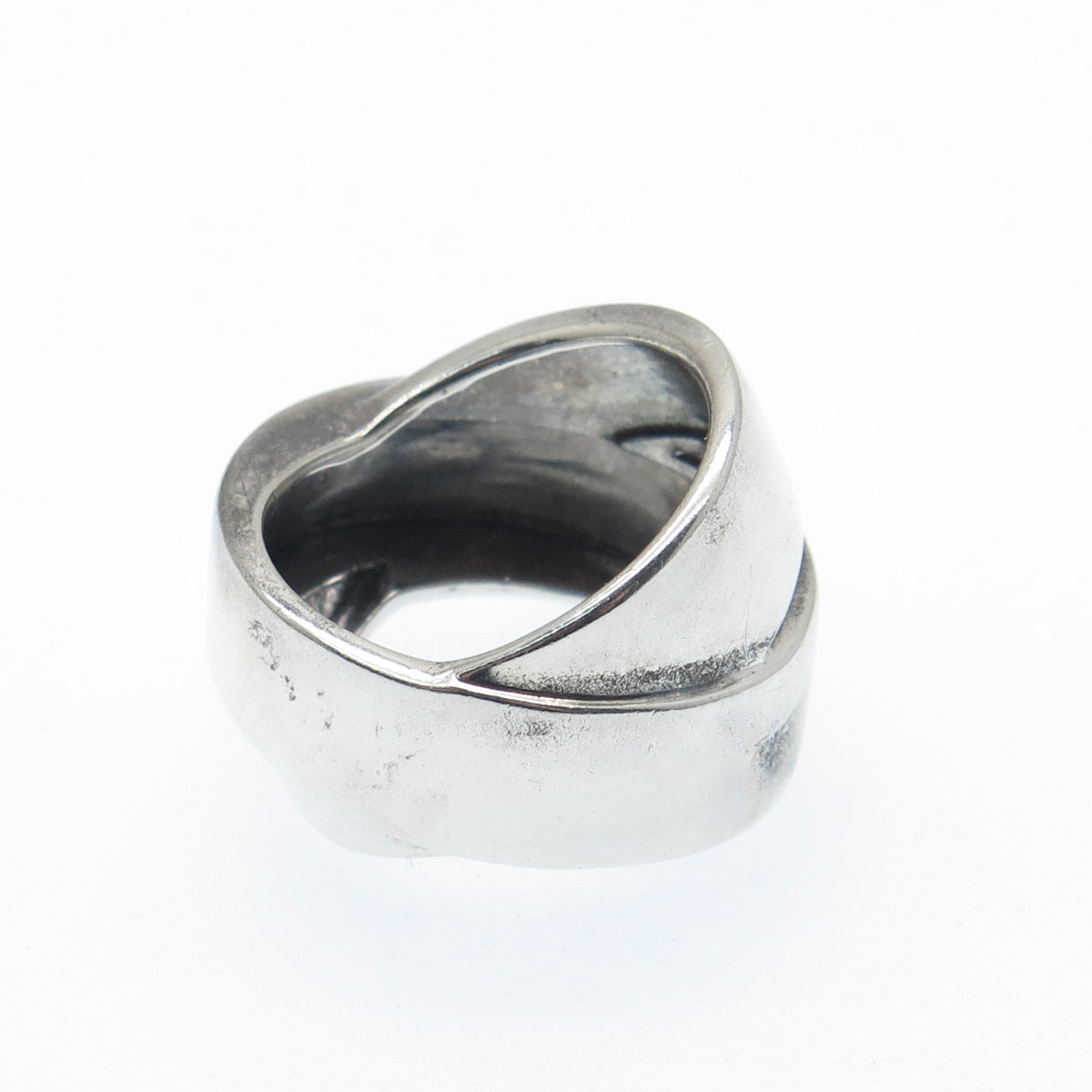 SILPADA Sterling Silver Vintage Modernist Crisscrossed Oxidized Ring Size 7.5