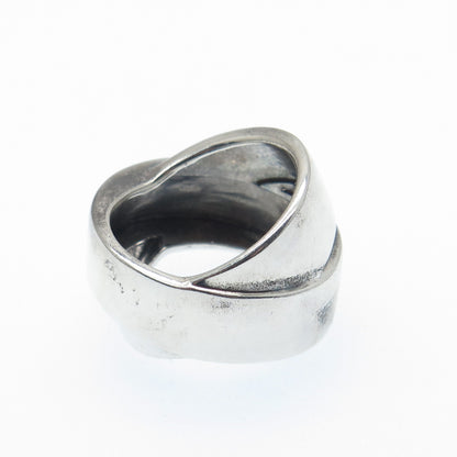 SILPADA Sterling Silver Vintage Modernist Crisscrossed Oxidized Ring Size 7.5