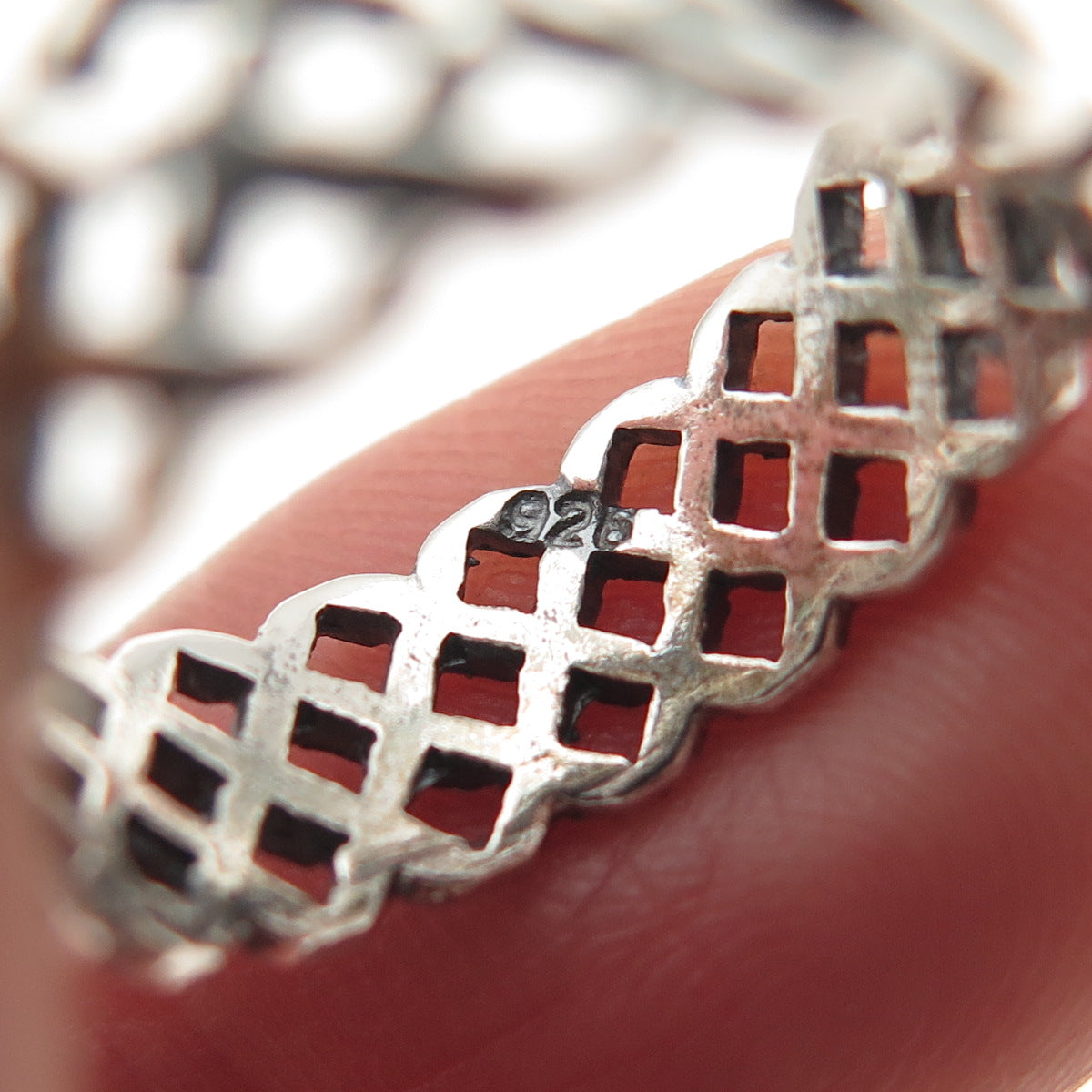 925 Sterling Silver Vintage Celtic Oxidized Band Ring Size 5