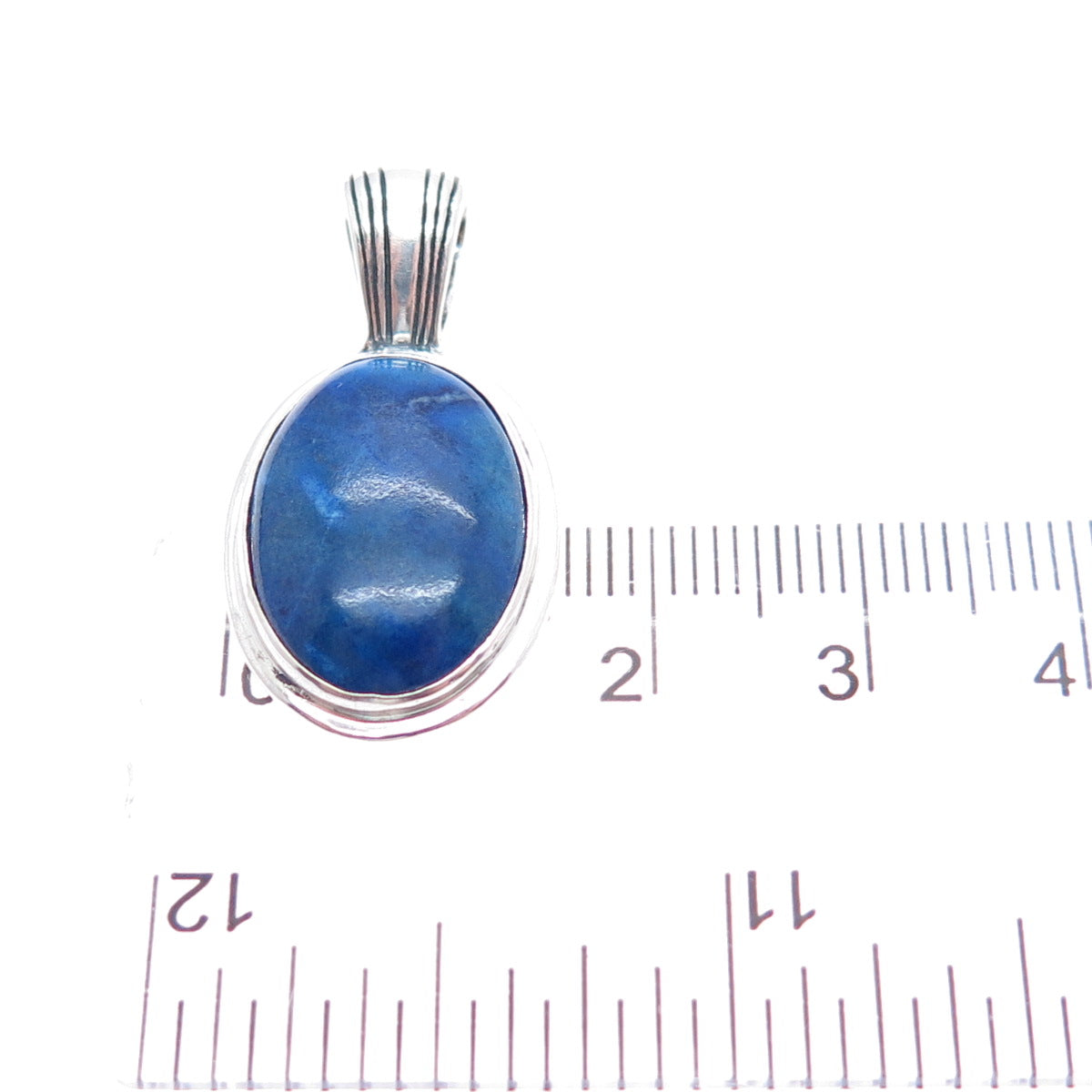 CAROLYN POLLACK Old Pawn 925 Sterling Silver Vintage Lapis Tribal Charm Pendant