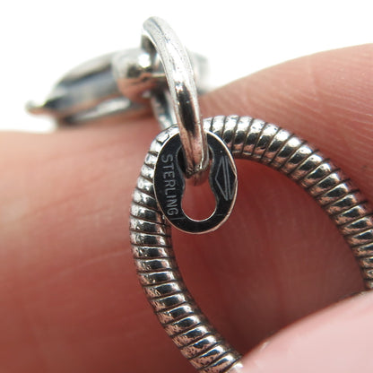 925 Sterling Silver Vintage Double Oval Cable Link Bracelet 7.25"