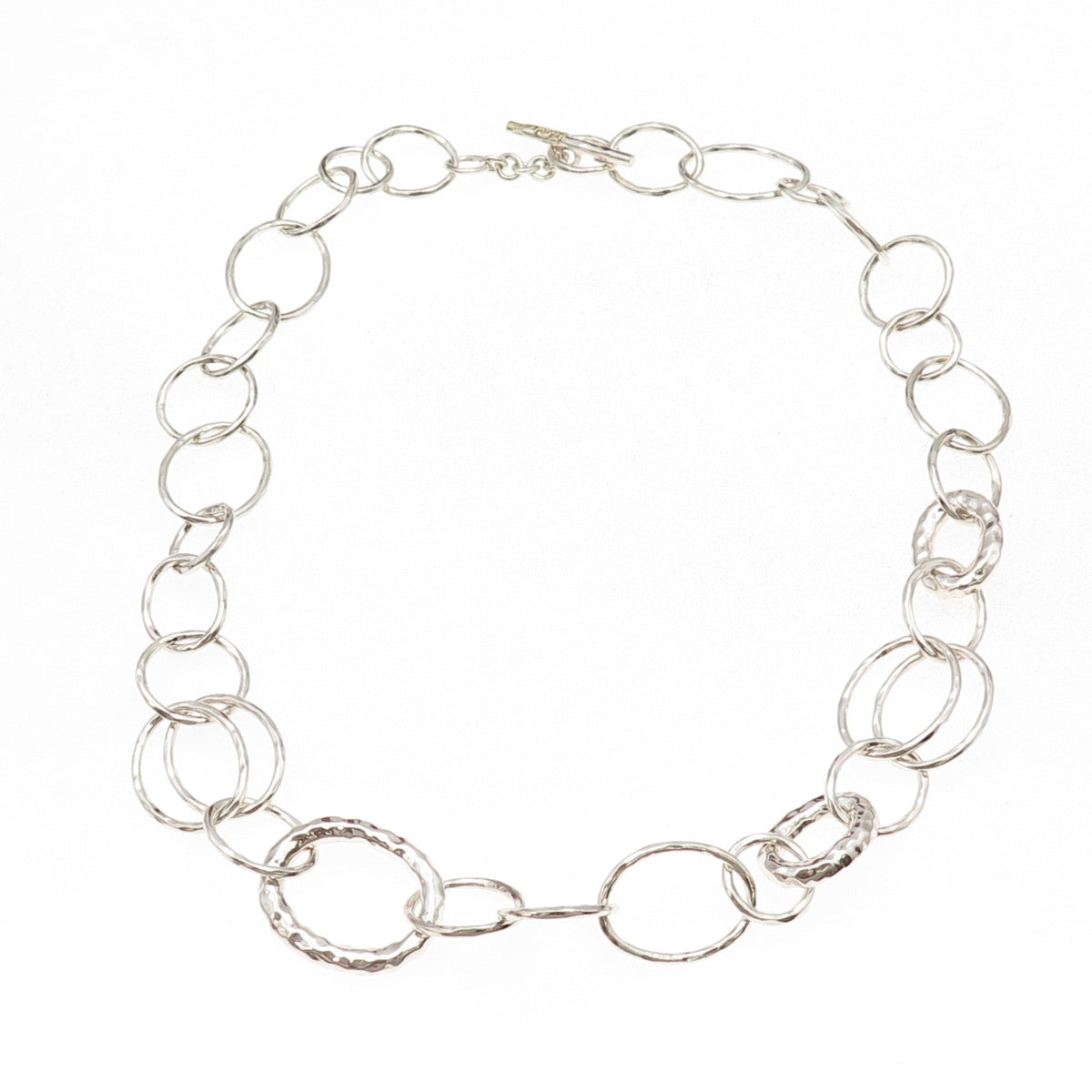 Ippolita 925 Sterling Silver Bastille Hammered Chain Necklace 22"