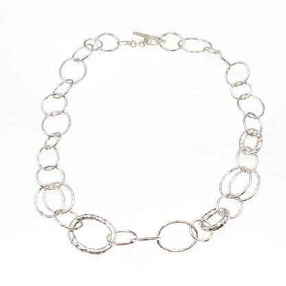 Ippolita 925 Sterling Silver Bastille Hammered Chain Necklace 22"