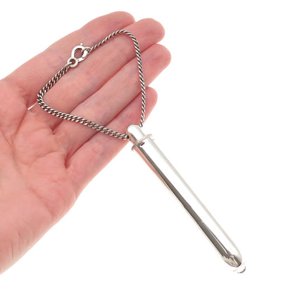 Tiffany & Co. 925 Sterling Silver Vintage Chatelaine Flashlight Fob w/ Chain