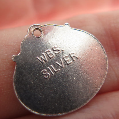 WBS WARD BROS Sterling Antique Enamel Forth Road Bridge Minimalist Charm Pendant