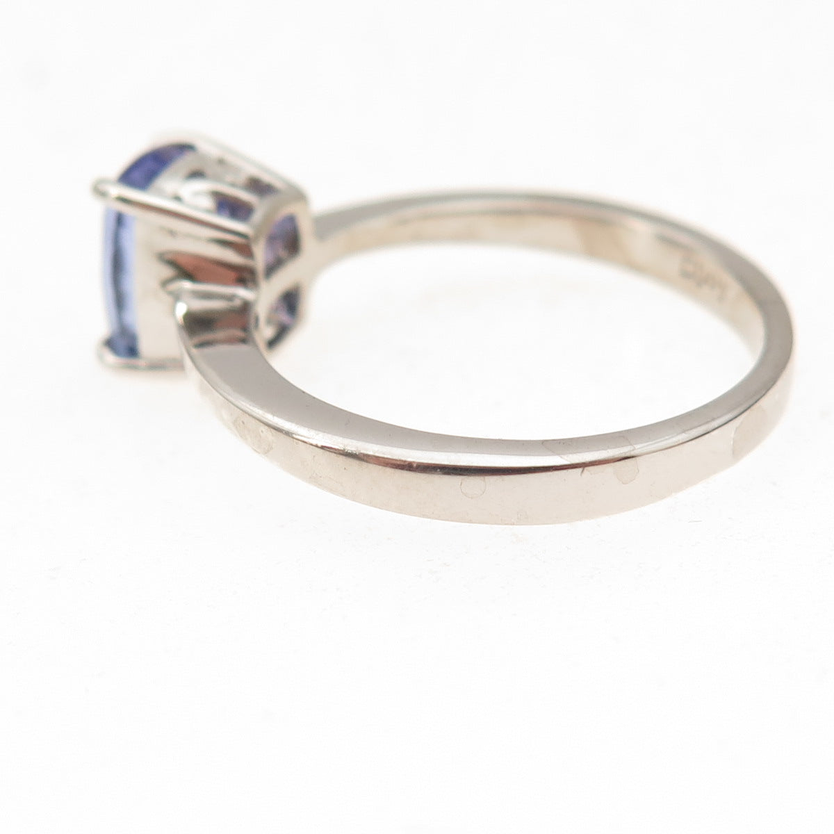 D'Joy 925 Sterling Silver Real Cushion-Cut Tanzanite Ring Size 8